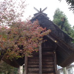 写真素材：秋の藁葺き屋根